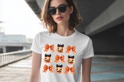 Coquette Bow Halloween PNG, Halloween Pumpkin PNG Product Image 2