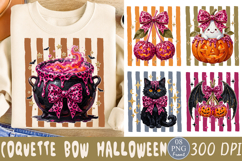 Coquette Bow Halloween PNG Bundle, Girly Sublimation Design Product Image 1