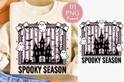Coquette Bow Halloween PNG, Spooky Season Sublimation Product Image 1