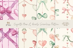 Coquette Bow &amp; Hearts Seamless Pattern Product Image 1