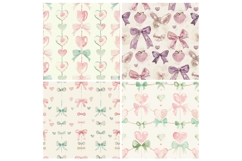 Coquette Bow &amp; Hearts Seamless Pattern Product Image 2