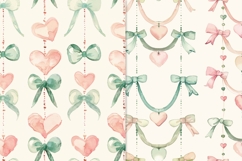 Coquette Bow &amp; Hearts Seamless Pattern Product Image 2