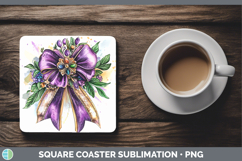 GorgeousCoquette Bow Square Coaster design.