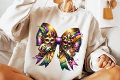 Mardi Gras Coquette Bow PNG, Mardi Gras Sublimation, Bow PNG Product Image 3