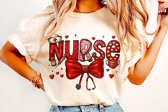 Nurse Valentine's Day PNG, Nurse Mom PNG, Xoxo PNG, Love PNG Product Image 1