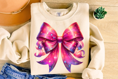 Pink Glitter Coquette Bow PNG, Coquette Bow PNG, Pink Ribbon Product Image 3
