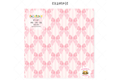 Preppy Coquette Pink Bow Seamless Pattern PNG, UV DTF print Product Image 2