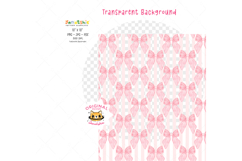 Preppy Coquette Pink Bow Seamless Pattern PNG, UV DTF print Product Image 4