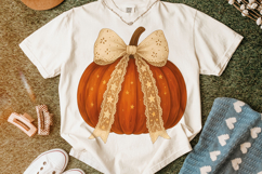 Pumpkin Coquette Bow PNG, Halloween PNG, Fall PNG, Autumn Product Image 4