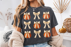 Fall Pumpkin Coquette Bow PNG, Halloween PNG, Autumn PNG Product Image 4