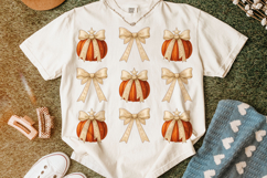Fall Pumpkin Coquette Bow PNG, Halloween PNG, Autumn PNG Product Image 5