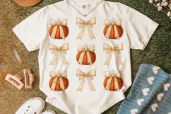 Fall Pumpkin Coquette Bow PNG, Halloween PNG, Autumn PNG Product Image 5