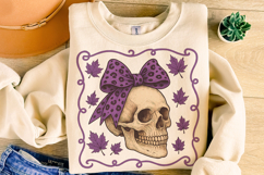 Halloween Skull Coquette Bow PNG, Halloween PNG, Fall PNG Product Image 5