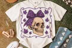 Halloween Skull Coquette Bow PNG, Halloween PNG, Fall PNG Product Image 1