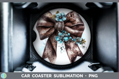 GorgeousCoquette Bow Car Coaster design.
