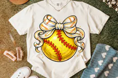 Softball Coquette Bow PNG, Softball Mama PNG, Game Day PNG Product Image 5