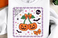 Coquette Bow Spooky Pumpkin PNG Product Image 1