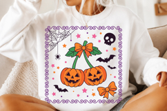 Coquette Bow Spooky Pumpkin PNG Product Image 2