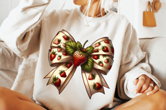 Strawberry Coquette Bow PNG, Strawberry Bow PNG, Summer PNG Product Image 3