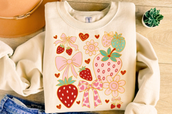 Boho Strawberry Coquette PNG, Preppy Strawberries, Summer Product Image 4