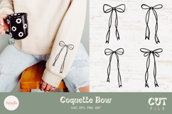 Trendy coquette bow design being used as a trendy girl shirt print