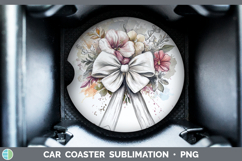 GorgeousCoquette Bow Car Coaster design.
