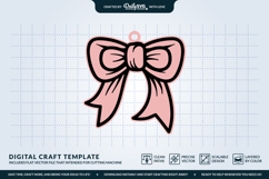 Coquette Bows Keychain SVG Product Image 3