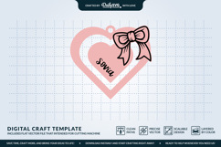 Personalized Coquette Bow Keychain SVG Product Image 3