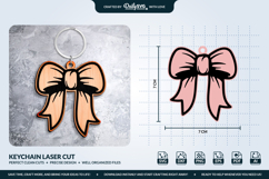 Coquette Bows Keychain SVG Product Image 1