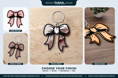 Coquette Bows Keychain SVG Product Image 2