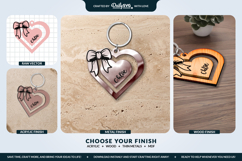 Personalized Coquette Bow Keychain SVG Product Image 2