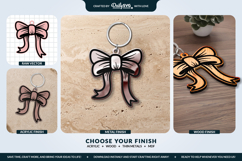 Coquette Bows Keychain SVG Product Image 2