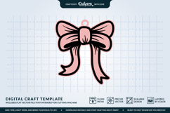 Coquette Bows Keychain SVG Product Image 3