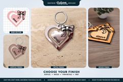 Personalized Coquette Bow Keychain SVG Product Image 2