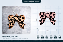 Coquette Bows Keychain SVG Product Image 1