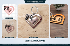 Personalized Coquette Bow Keychain SVG Product Image 2