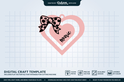 Personalized Coquette Bow Keychain SVG Product Image 3