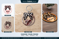 Personalized Coquette Bow Keychain SVG Product Image 2