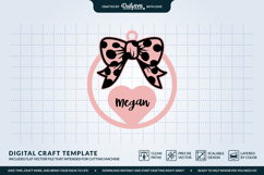 Personalized Coquette Bow Keychain SVG Product Image 3