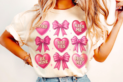 Valentine Coquette PNG, Valentine's Day PNG, Be Mine, Xoxo Product Image 1