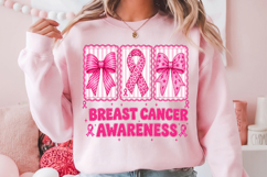 Coquette Breast Cancer Png, Breast Cancer Awareness Shirt Product Image 2