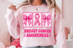 Coquette Breast Cancer Png, Breast Cancer Awareness Shirt Product Image 2