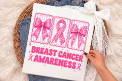 Coquette Breast Cancer Png, Breast Cancer Awareness Shirt Product Image 3