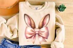 Easter Coquette Bow PNG, Easter Bunny PNG, Happy Easter PNG Product Image 3