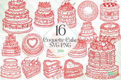 Coquette Cake SVG PNG Bundle Clipart Product Image 1