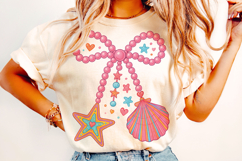 Summer Clam Coquette PNG, Preppy Summer PNG, Summer Vibes Product Image 2