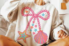 Summer Clam Coquette PNG, Preppy Summer PNG, Summer Vibes Product Image 3