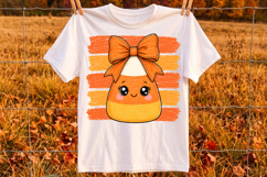 Coquette Candy Corn Png,Cute Spooky Season Png Product Image 2