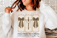 Coquette Christian Mama PNG, Jesus Made Her a Mama PNG Product Image 1