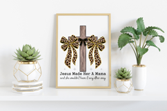 Coquette Christian Mama PNG, Jesus Made Her A Mama Product Image 3